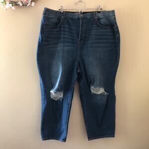 Torrid Jeans Feel the Fit Distressed Mom Size 26 S